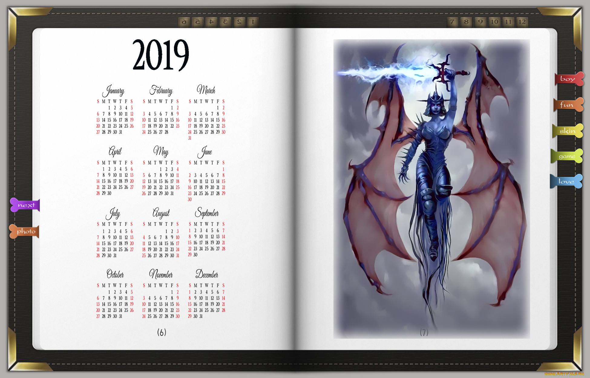 , , , calendar, 2019, , , 